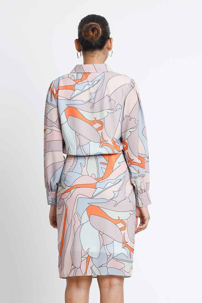 Vibrant Vista Long Sleeve Dress