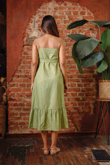 Solara Linen Midi Dress